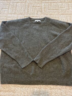Madewell Cashmere Green Crewneck Pullover Sweater Sz Medium